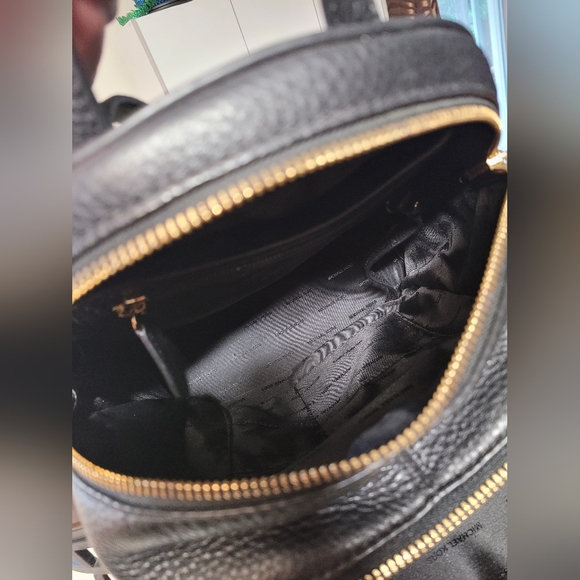 MICHAEL Michael Kors Rhea Zip Black Leather Medium size Backpack. - Picture 9 of 9